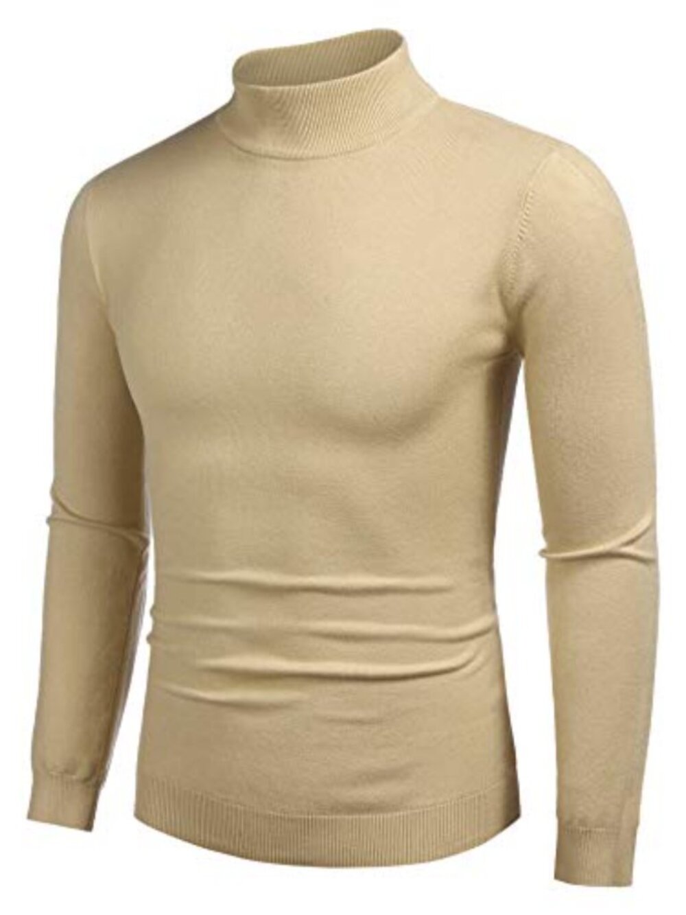 Men's Slim Fit Mock Turtleneck Pullover Sweater Knit Thermal Long Sleeve